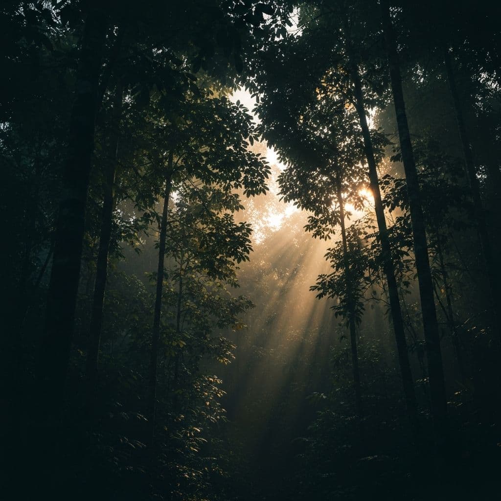 Lush green forest canopy
